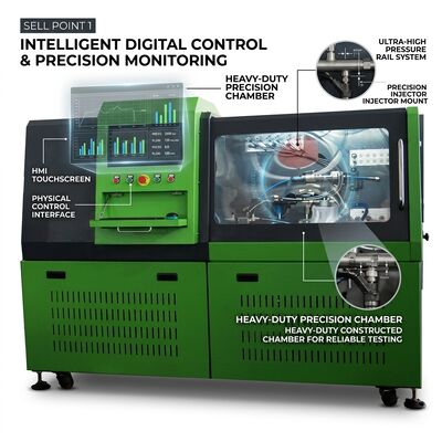 CRB-D1500 Banco de ensaio de bomba Common Rail com ventilador de arrefecimento pesado 50.000 horas de funcionamento e controle PLC simplificado